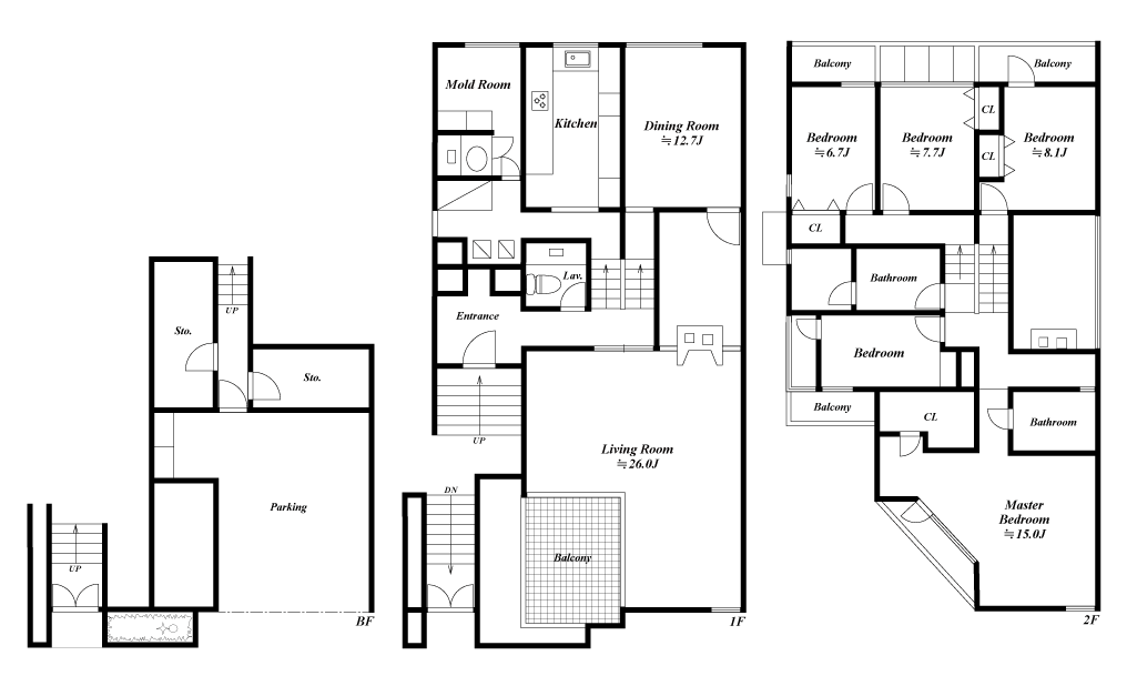 バルコニーの間取図