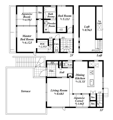 バルコニーの間取図