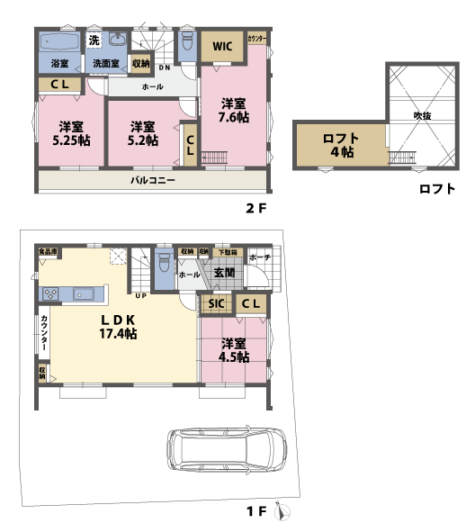 バルコニーの間取図