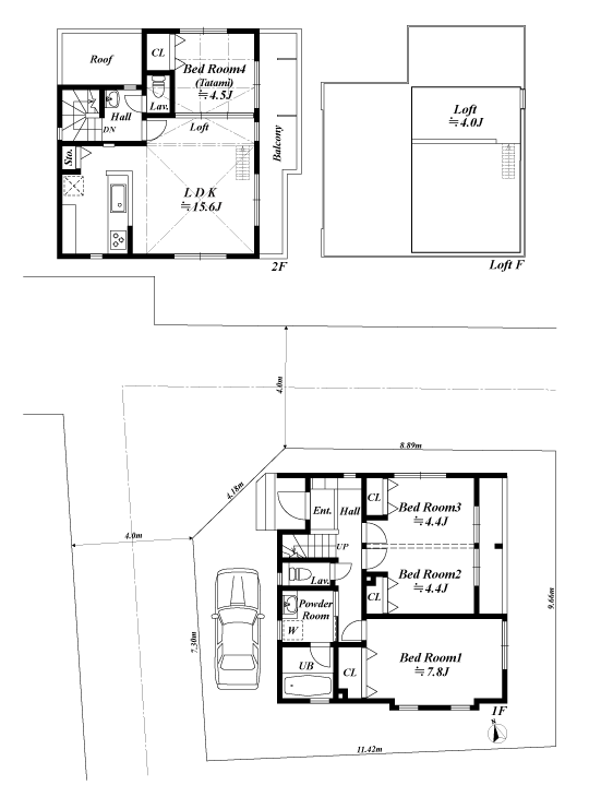 バルコニーの間取図