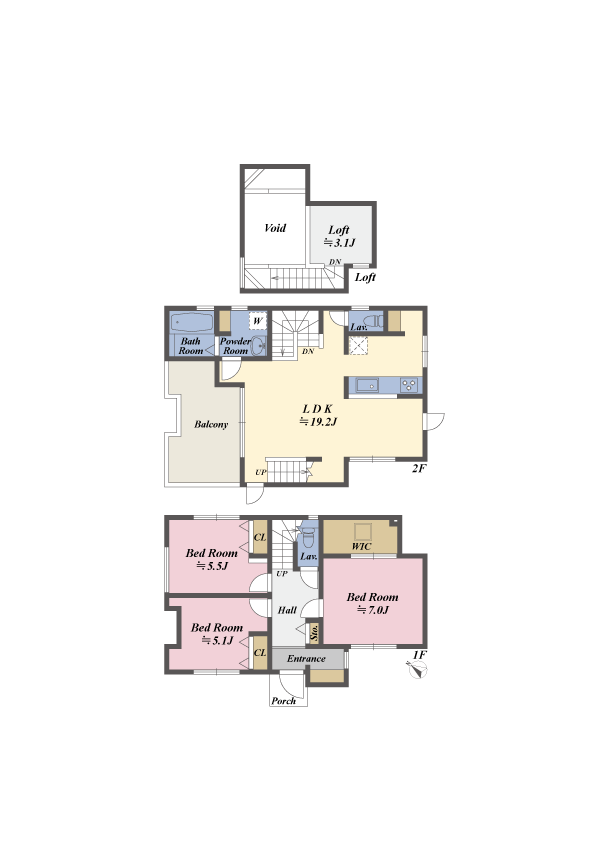 バルコニーの間取図