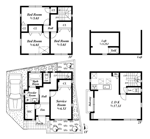 バルコニーの間取図