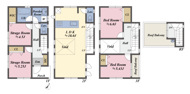 バルコニーの間取図