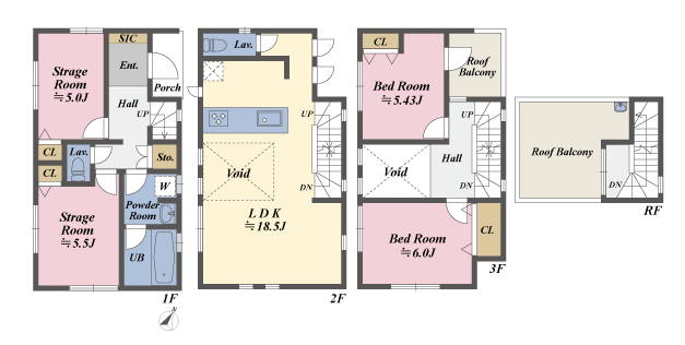 バルコニーの間取図