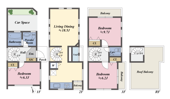 バルコニーの間取図
