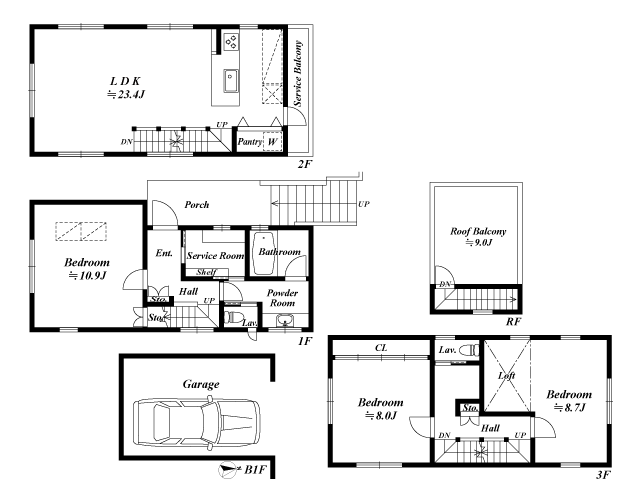 バルコニーの間取図