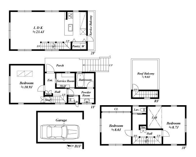 バルコニーの間取図