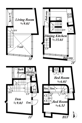 バルコニーの間取図