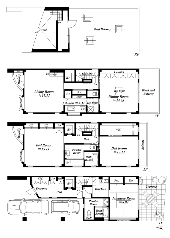 バルコニーの間取図