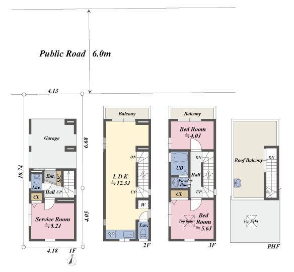 バルコニーの間取図