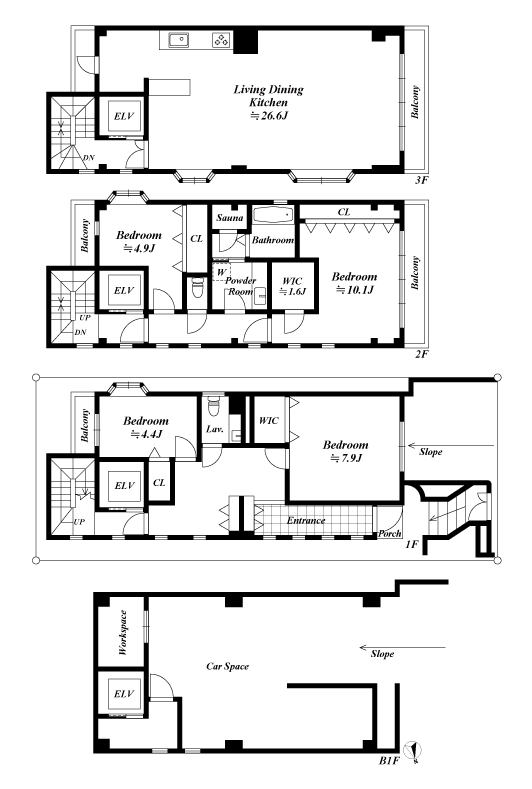 バルコニーの間取図