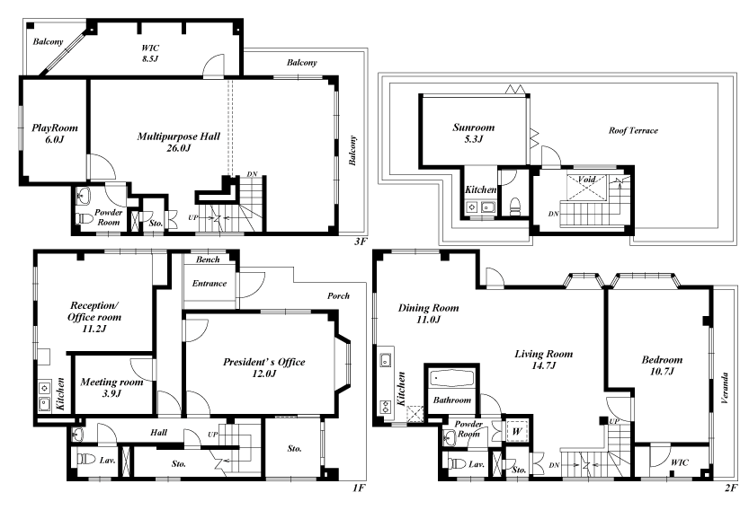 バルコニーの間取図