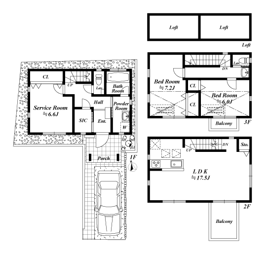 バルコニーの間取図
