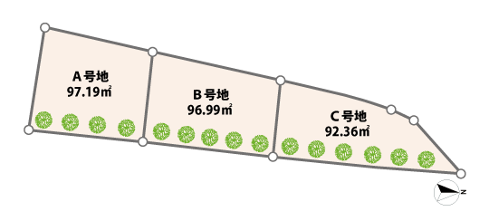 区画図の間取図