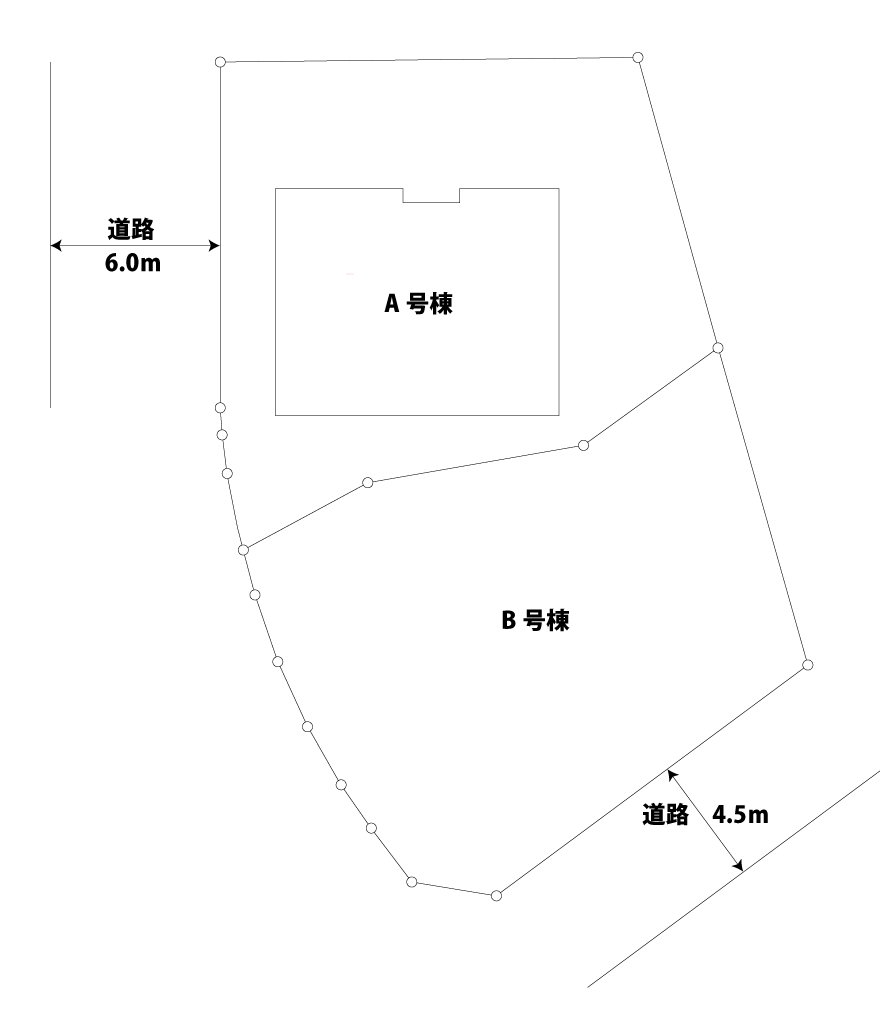 区画図の間取図