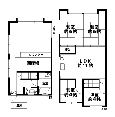 店舗・事務所の間取図