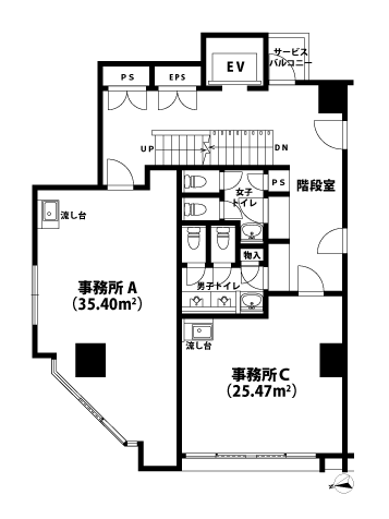 店舗・事務所の間取図