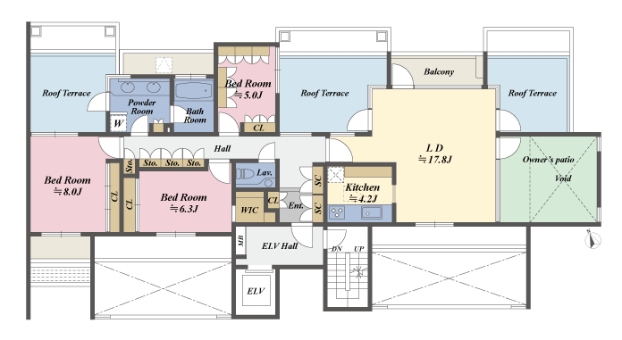 テラスの間取図