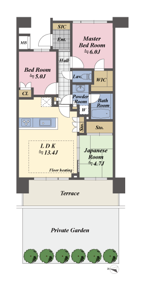 テラスの間取図