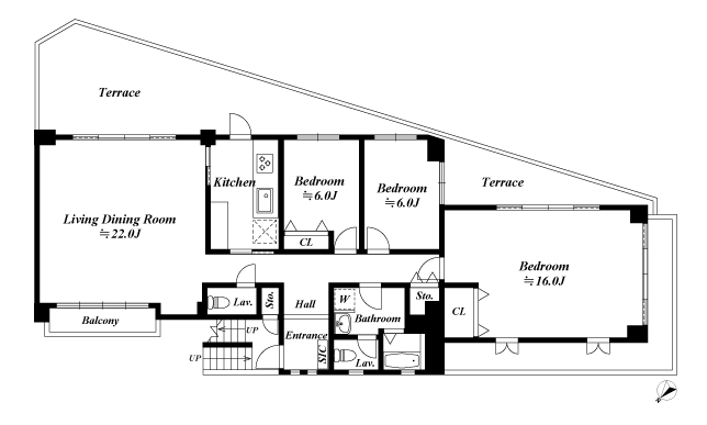 テラスの間取図