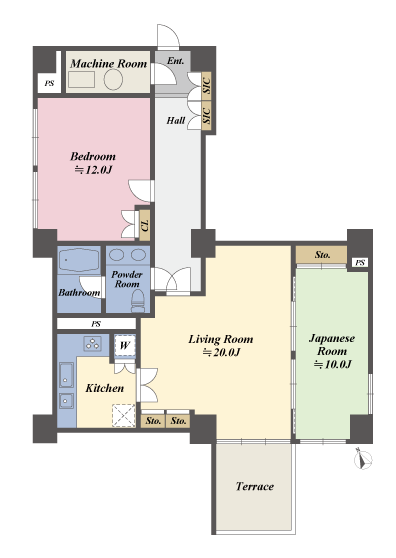 テラスの間取図