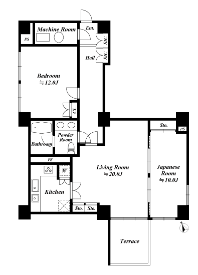 テラスの間取図