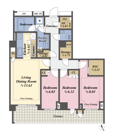 テラスの間取図