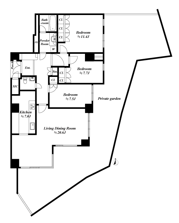 テラスの間取図