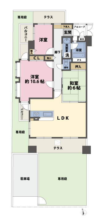 テラスの間取図