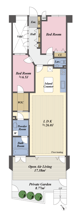 テラスの間取図