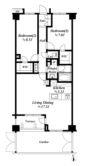 テラスの間取図