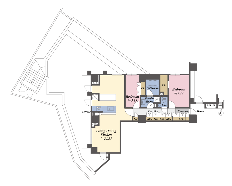 テラスの間取図