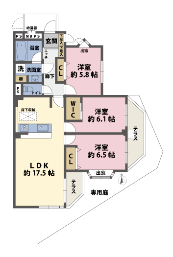 テラスの間取図
