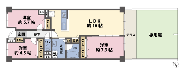 テラスの間取図