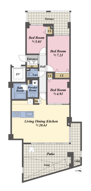 テラスの間取図