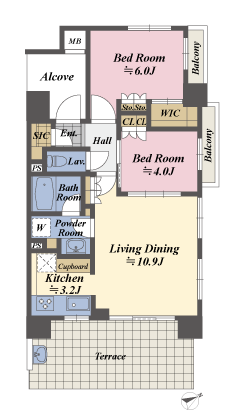 テラスの間取図