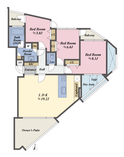 テラスの間取図