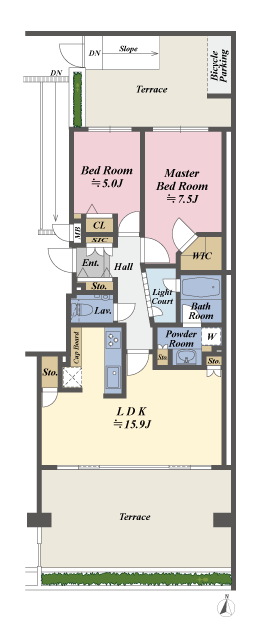 テラスの間取図