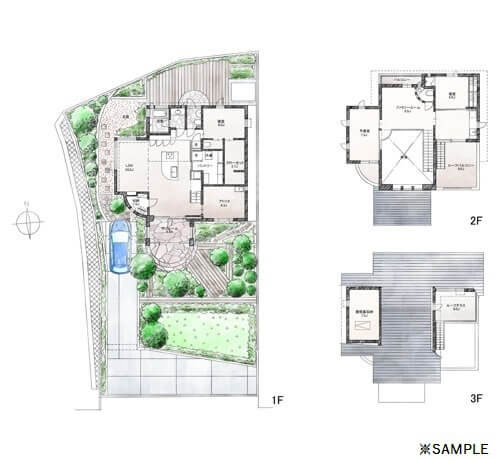 イラスト間取 新築マンション パンフレット図面集・間取図 サンプル