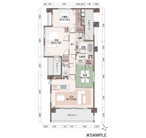 本格間取 新築マンション パンフレット図面集・間取図 サンプル