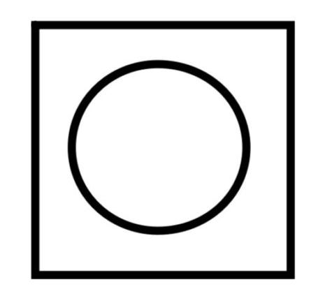蛍光灯 角型 天井付きの図面記号