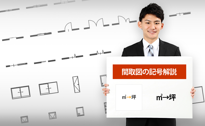 ㎡→坪の記号