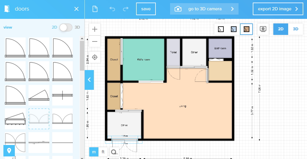 floor planner 建具の配置