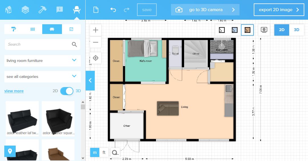 floor planner 家具や設備の配置