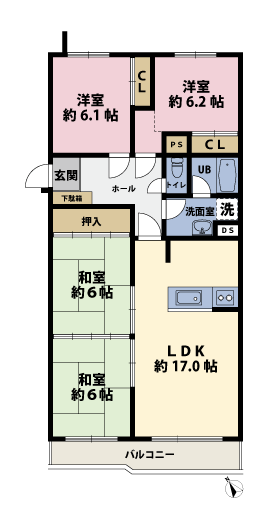 4LDKの間取図