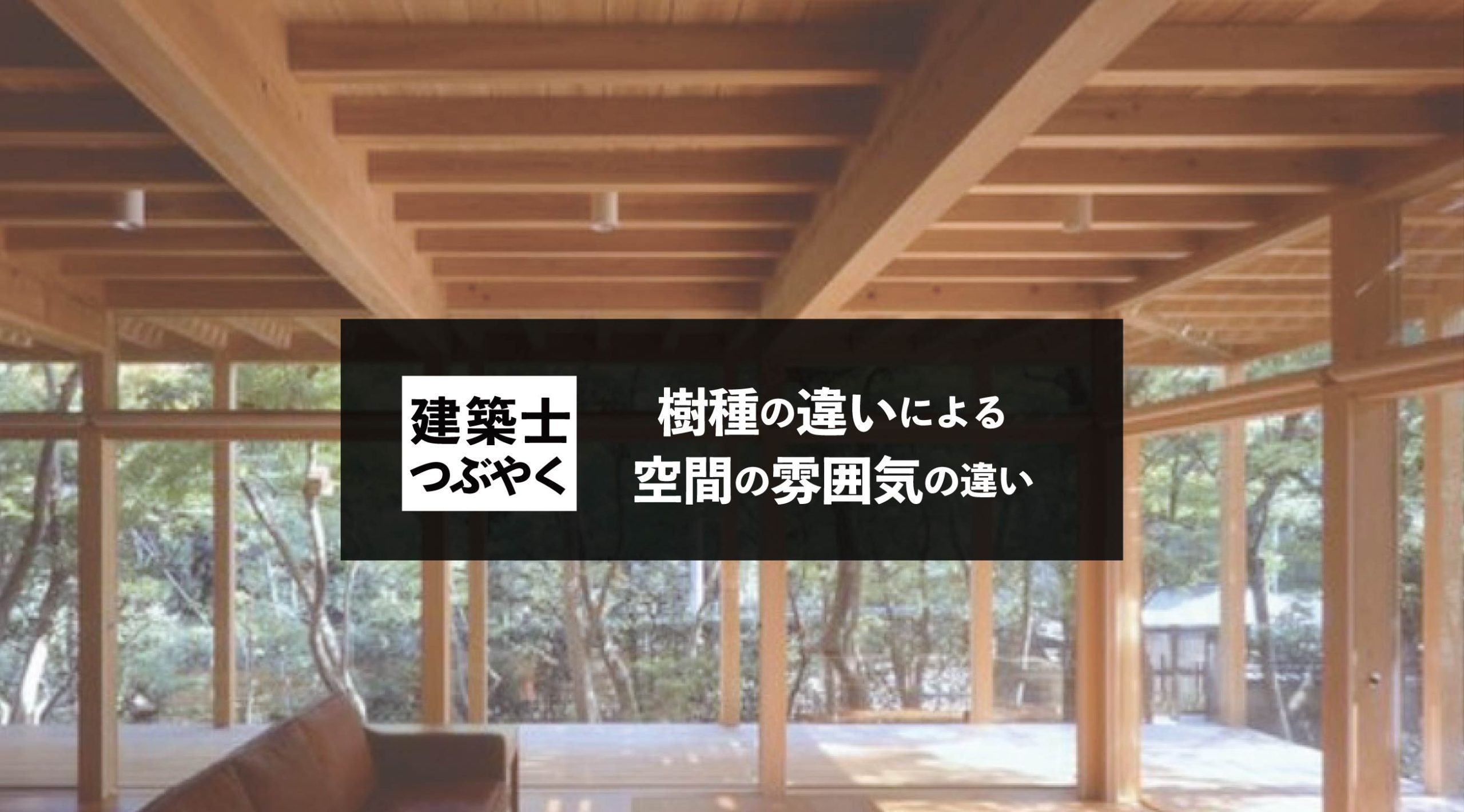 建築士つぶやく 樹種の違いによる空間の雰囲気の違い