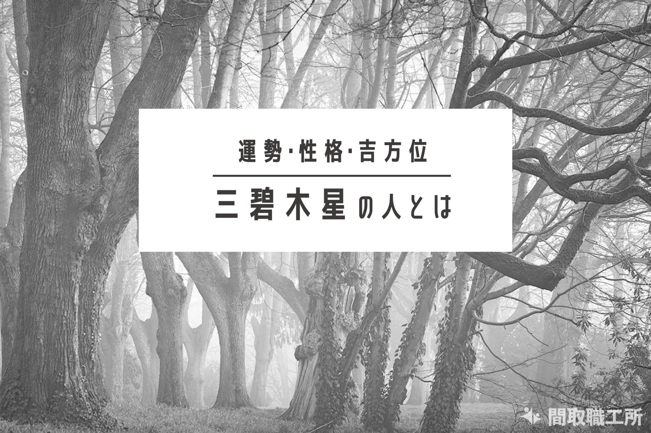 三碧木星の人とは 運勢 性格 吉方位わかりやすく解説